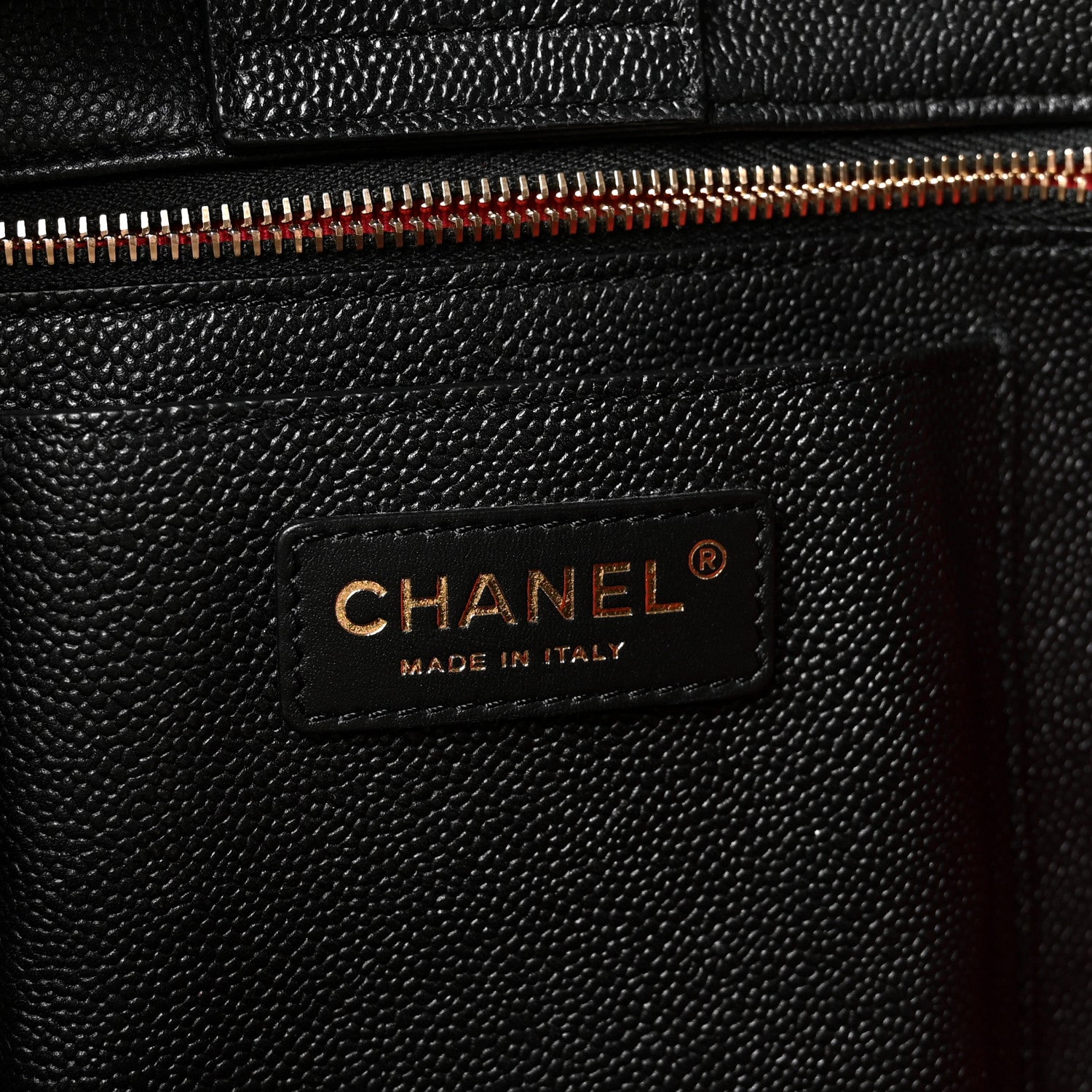 Chanel Caviar Quilted Large CC Shopping Tote Black 7 of 12
