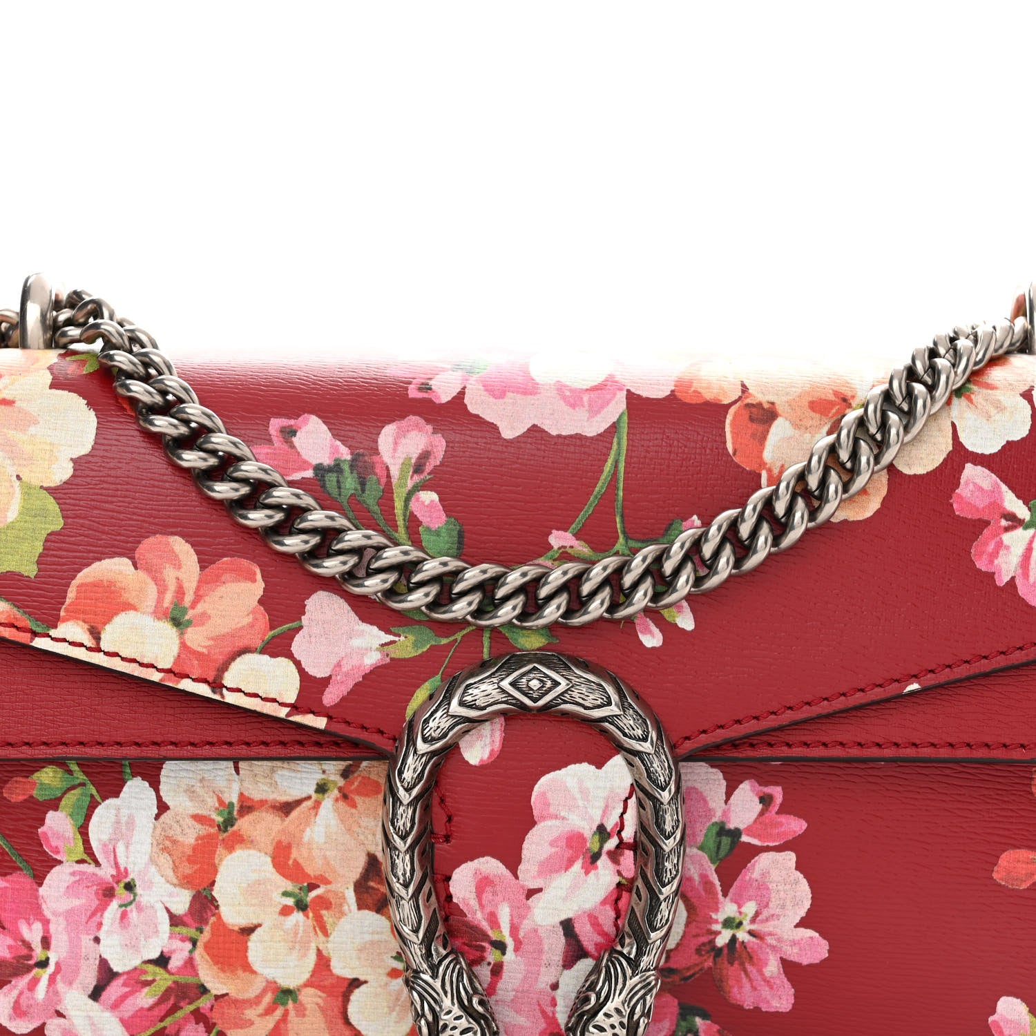Gucci Calfskin Blooms Print Small Dionysus Shoulder Bag Romantic Cherry Multicolor 9 of 11