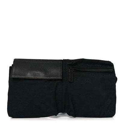 Gucci GG Monogram Double Pocket Belt Bag Black 1 of 9