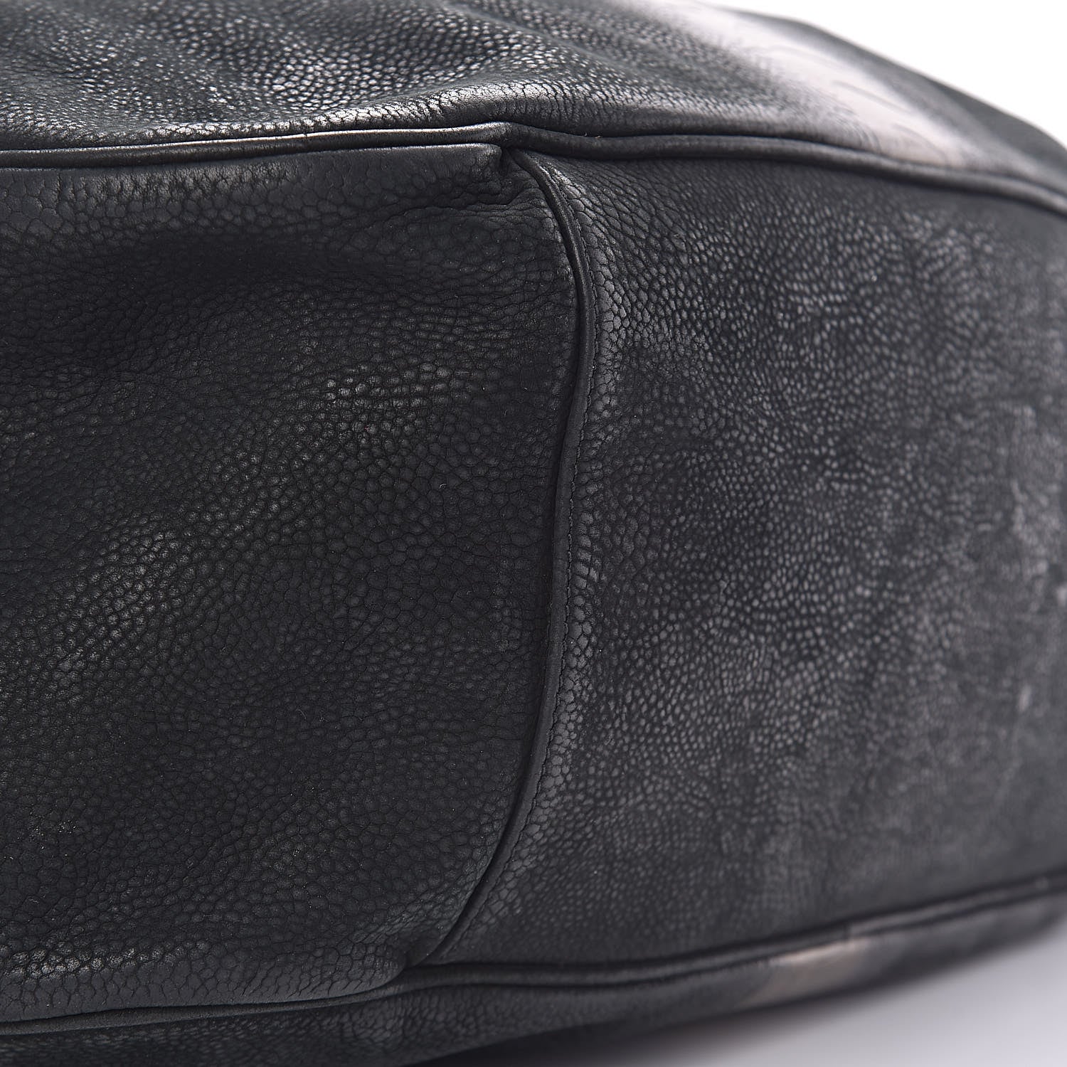 Saint Laurent Nubuck Crocodile Embossed Large Roady Hobo Black Gold 10 of 12