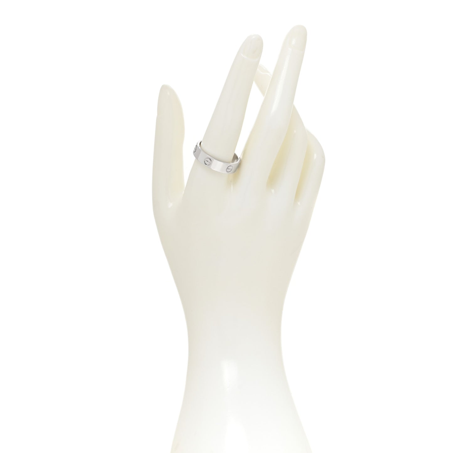 18K White Gold 5.5mm LOVE Ring 64 10.75