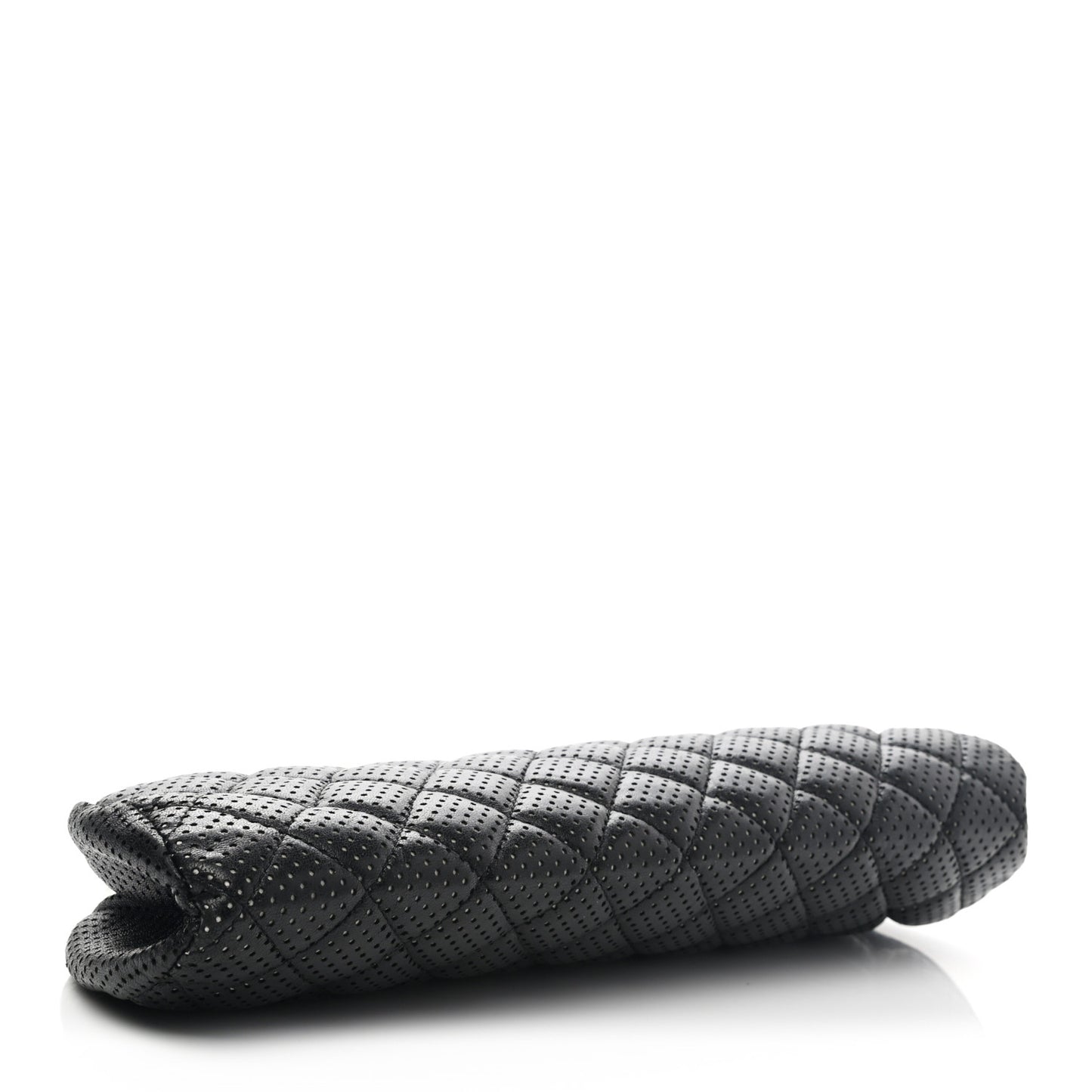 Lambskin Perforated Timeless Clutch Black