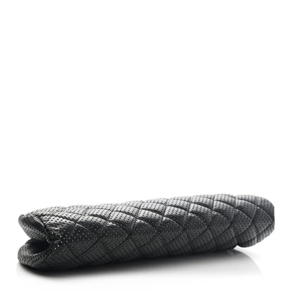 Chanel Lambskin Perforated Timeless Clutch Black 8 of 16