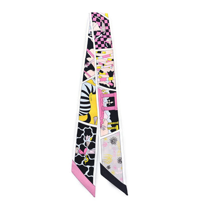 Hermes Silk Factory Suite Twilly Black Rose Jaune 2 of 3