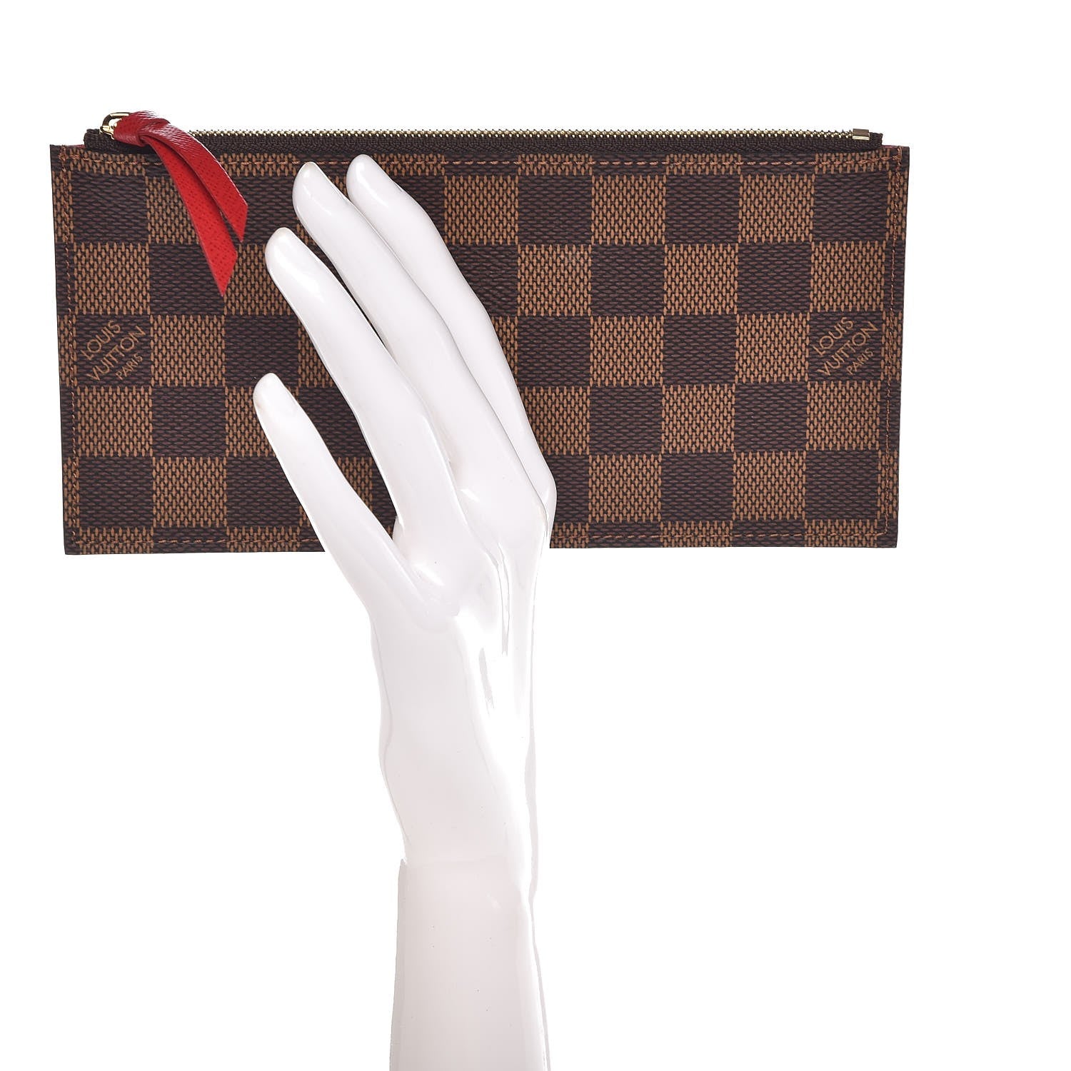 Louis Vuitton Damier Ebene Felicie Chain Wallet Zippered Insert 2 of 6