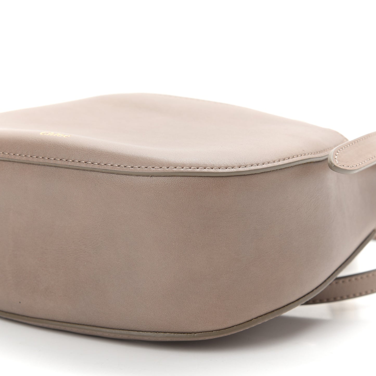 Small Grain Calfskin Kiss Bag Motty Grey