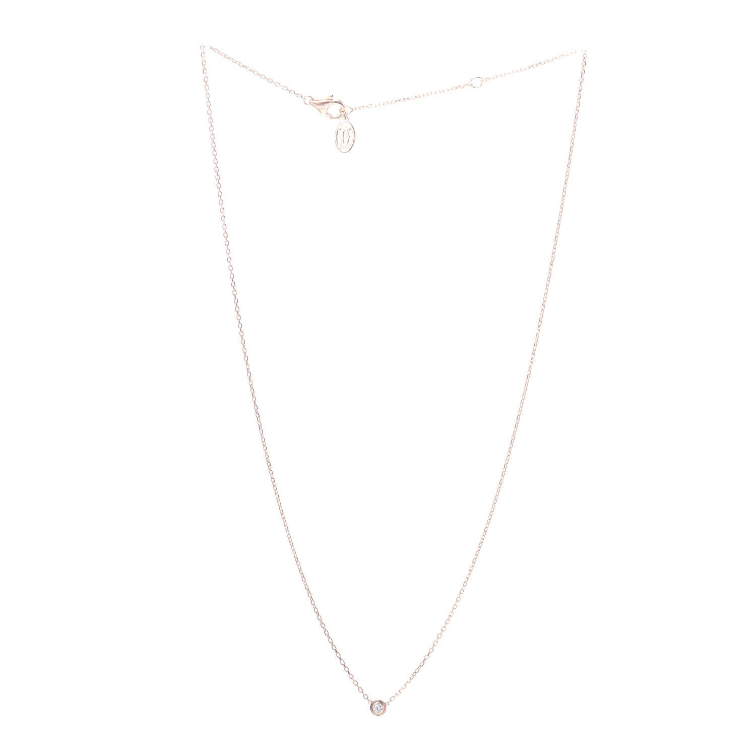 Cartier 18K Pink Gold Diamond XS D'Amour Pendant Necklace 3 of 4