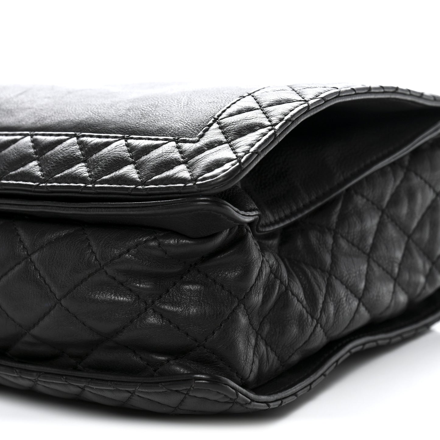 Calfskin Large Boy Reverso Flap Black