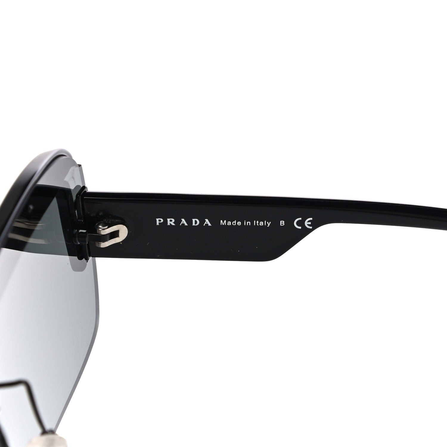 Prada Rectangular Sunglasses SPR 15U Black 5 of 7