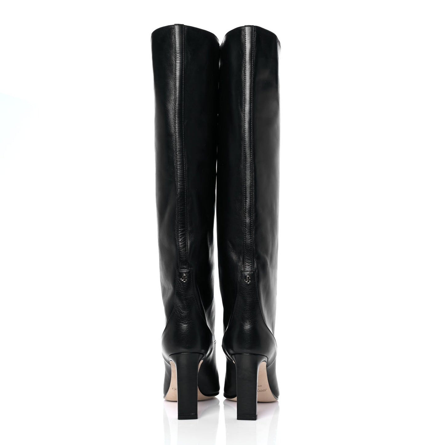 Calfskin Knee High Boots 37.5 Black