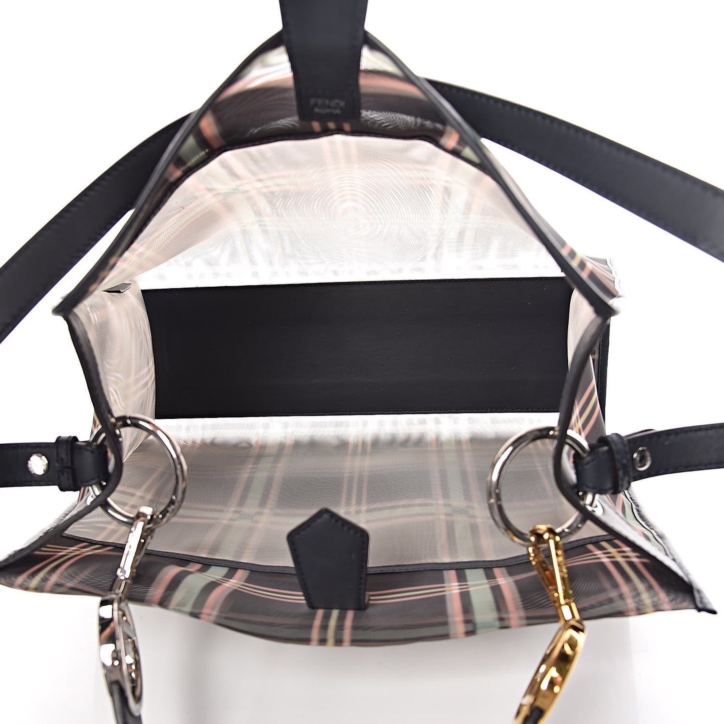 Mesh Vitello Century F is Fendi Tartan Regular Runaway Satchel Black