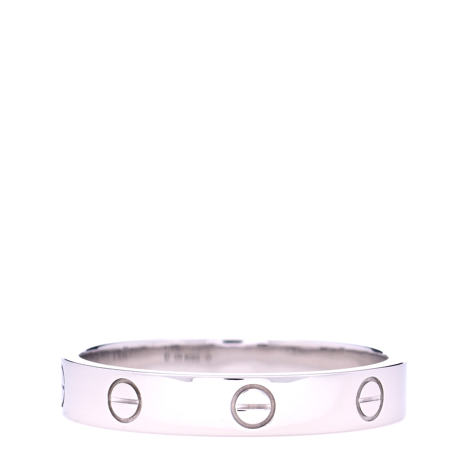 Cartier 18K White Gold 3.5mm LOVE Wedding Band Ring 63 10.25 3 of 6