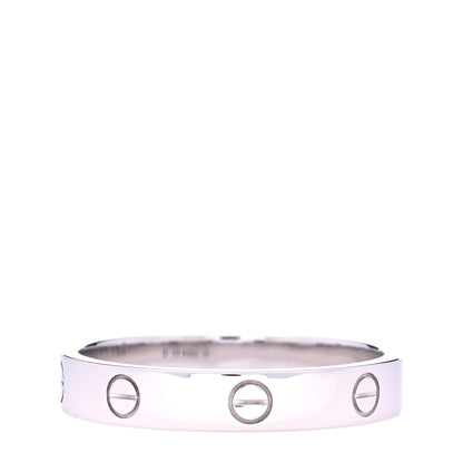 Cartier 18K White Gold 3.5mm LOVE Wedding Band Ring 63 10.25 3 of 6