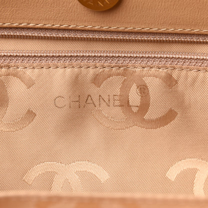 Chanel Lambskin Double Stitch Quilted Tote Beige 5 of 11