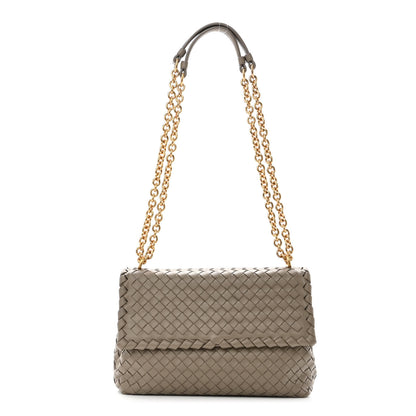 Bottega Veneta Nappa Intrecciato Small Olimpia Shoulder Bag Limestone 1 of 9
