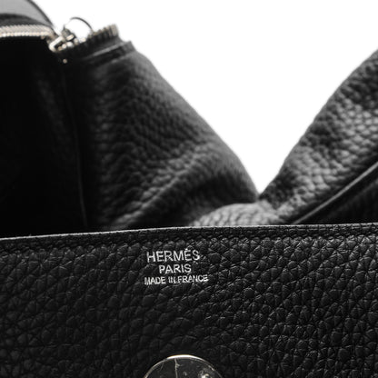 Hermes Taurillon Clemence Lindy 34 Black 6 of 11