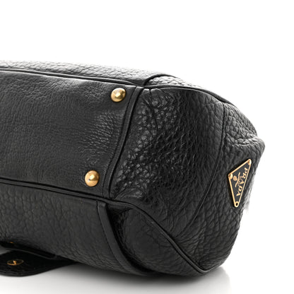 Prada Cervo Berlino Satchel Black 10 of 11