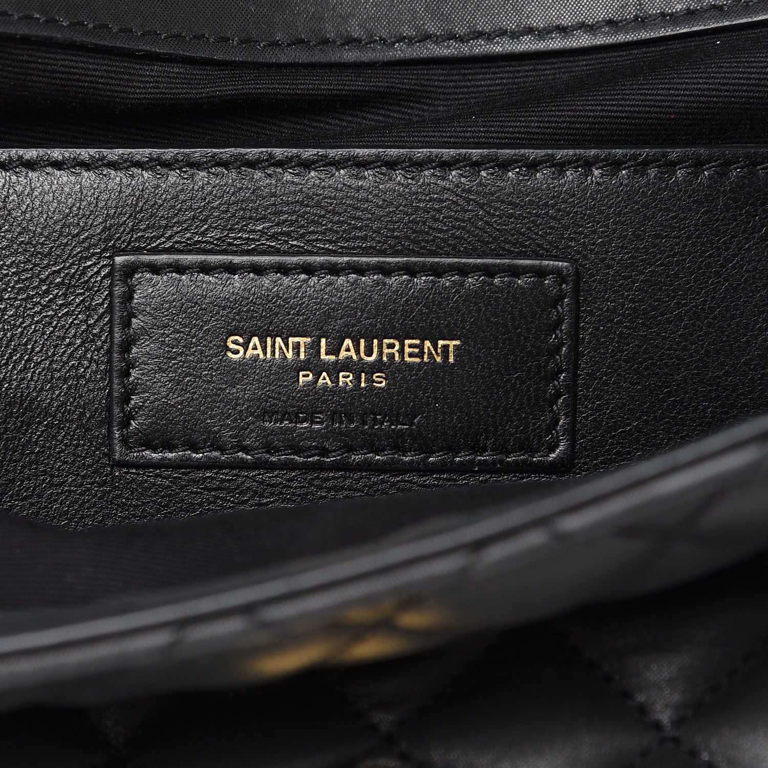 Saint Laurent Calfskin Mixed Matelasse Triquilt Medium College Bag Black 5 of 12