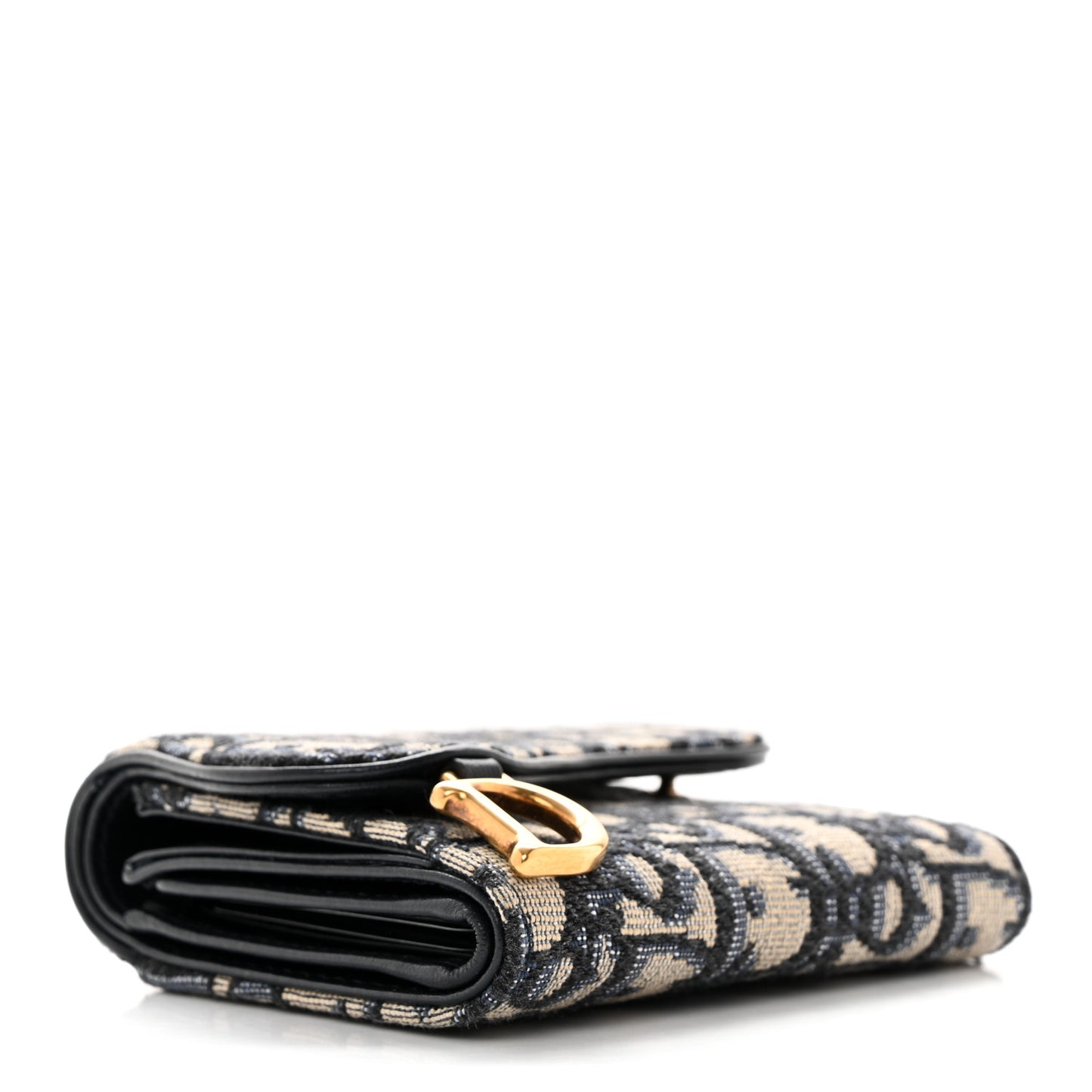 Oblique Saddle Lotus Wallet Blue