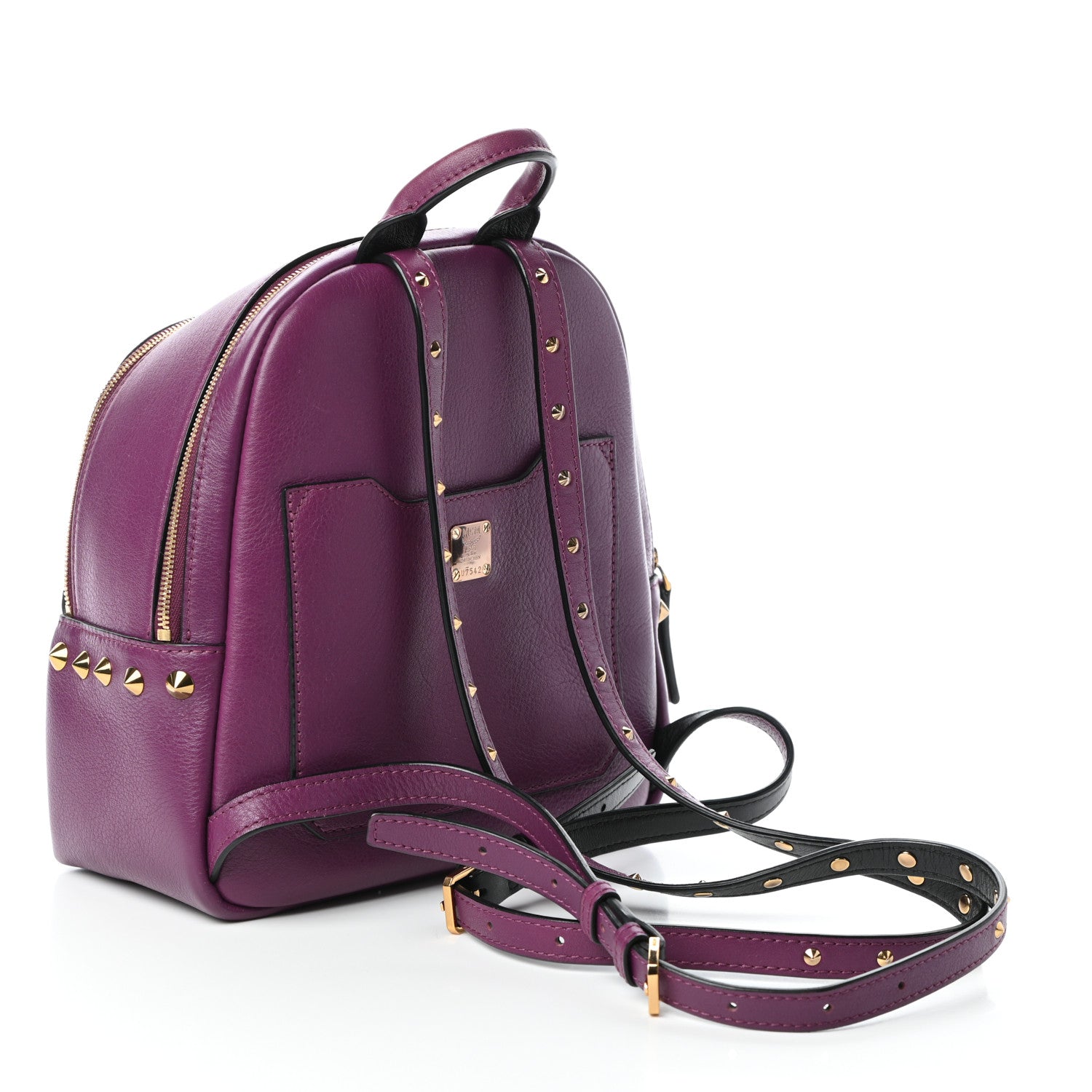 MCM Calfskin Mini Duchess Polke Studs Backpack Mystic Purple 3 of 9