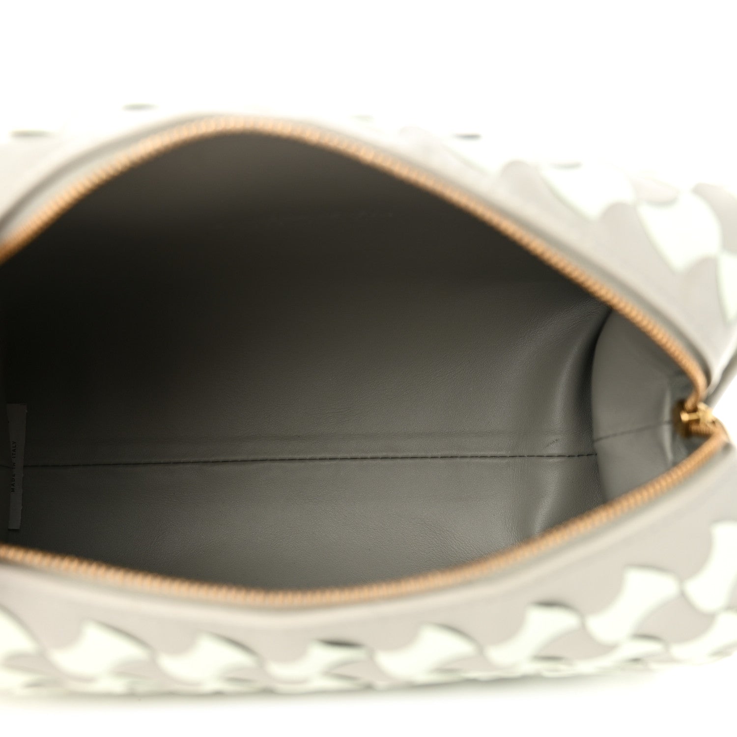 Bottega Veneta Nappa Wavy Bicolor Intrecciato Small Loop Camera Bag Agate Grey Glacier 5 of 9