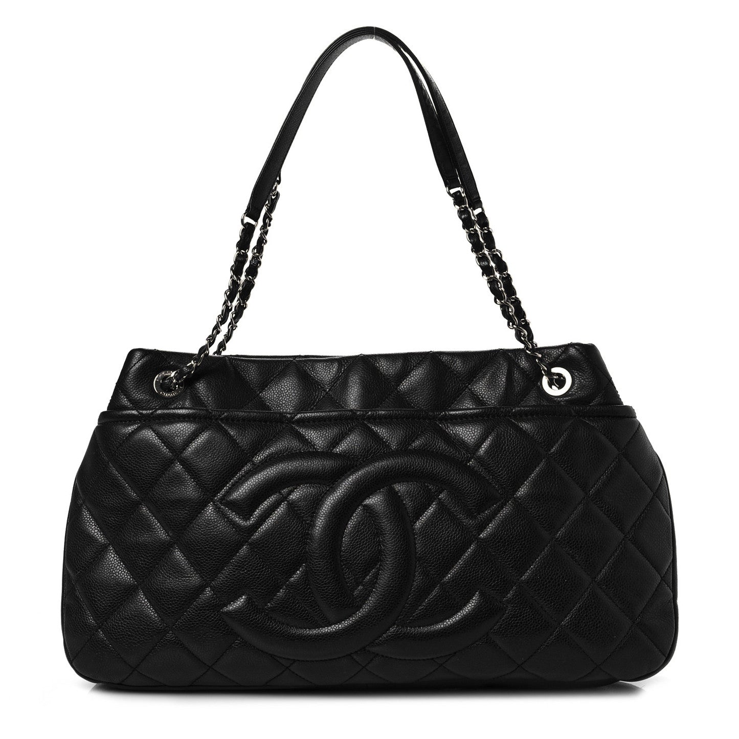 Caviar Quilted CC Timeless Soft Tote Black