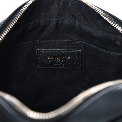 Saint Laurent Calfskin Matelasse Monogram Lou Camera Bag Black 6 of 10