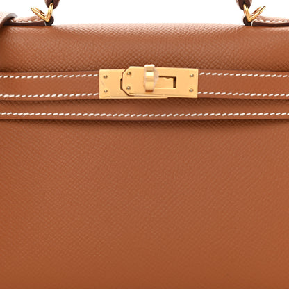 Hermes Epsom Mini Kelly Sellier 20 Gold 8 of 11