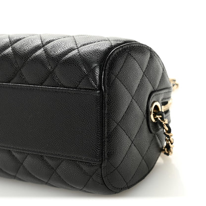 Chanel Caviar Quilted Barrel Clutch With Chain  Black 10 of 10