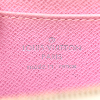 Louis Vuitton Monogram Multicolor Zippy Coin Purse Wallet White Litchi 6 of 8
