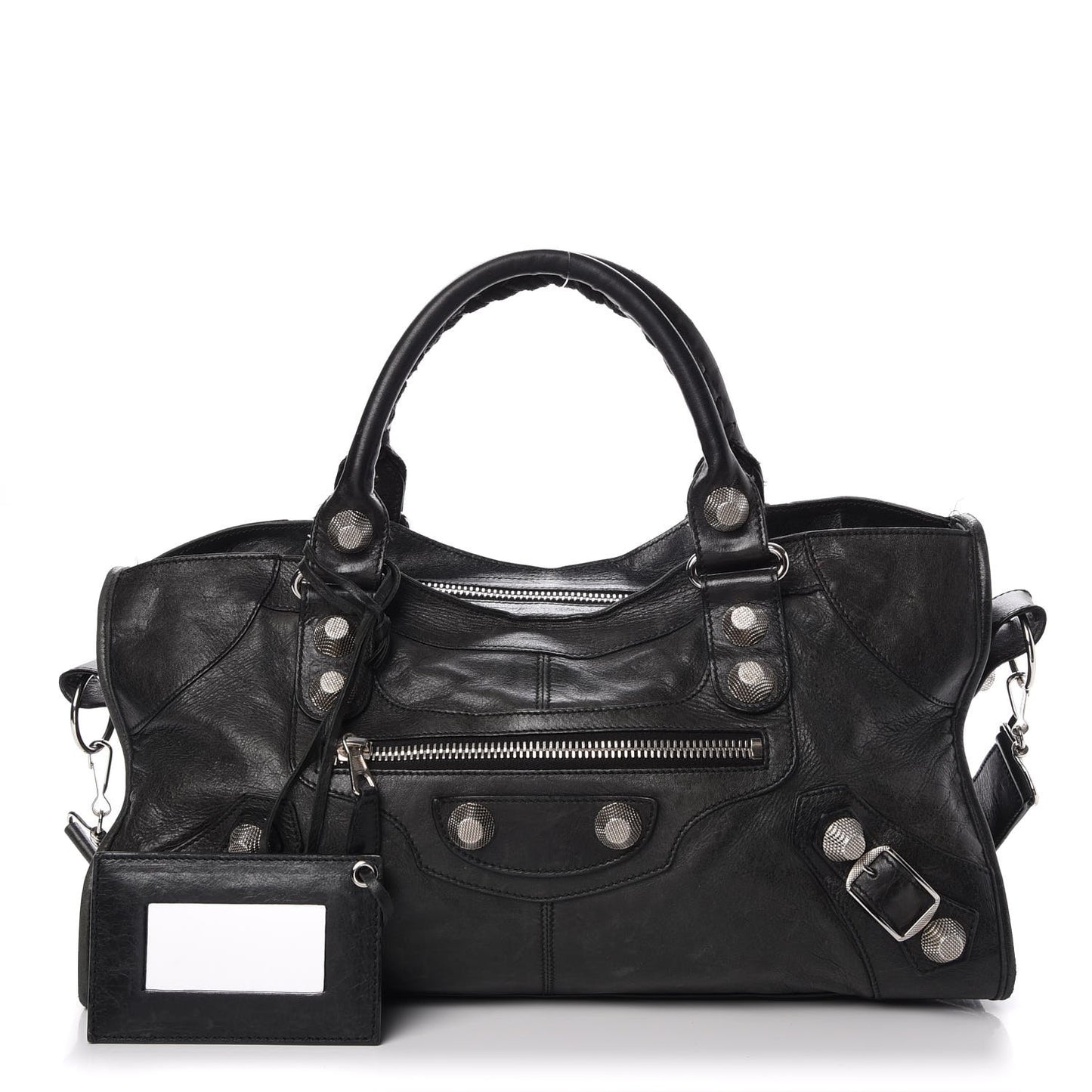 Agneau Giant 21 Silver Hardware Part Time Black