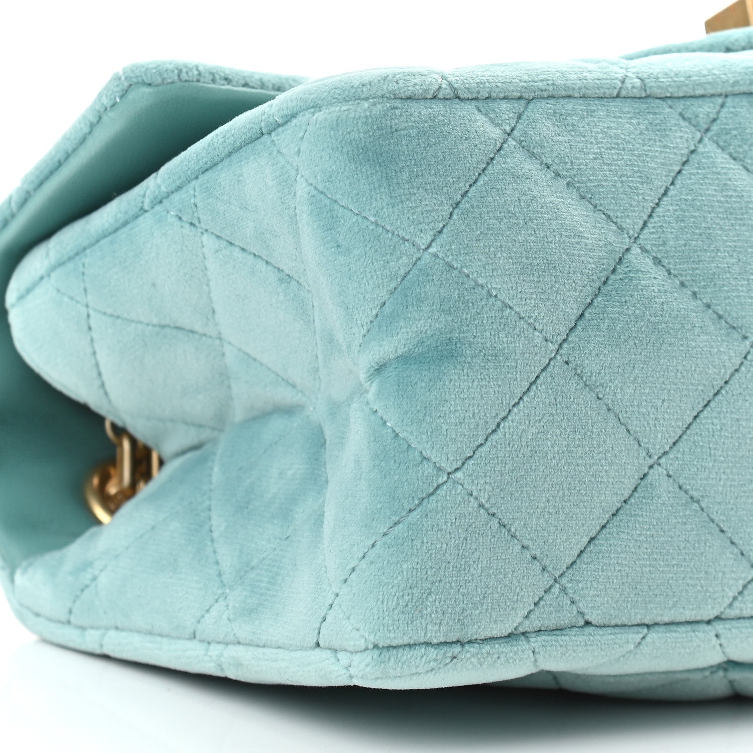 Chanel Velvet Quilted Mini 2.55 Reissue Flap Light Blue 8 of 9