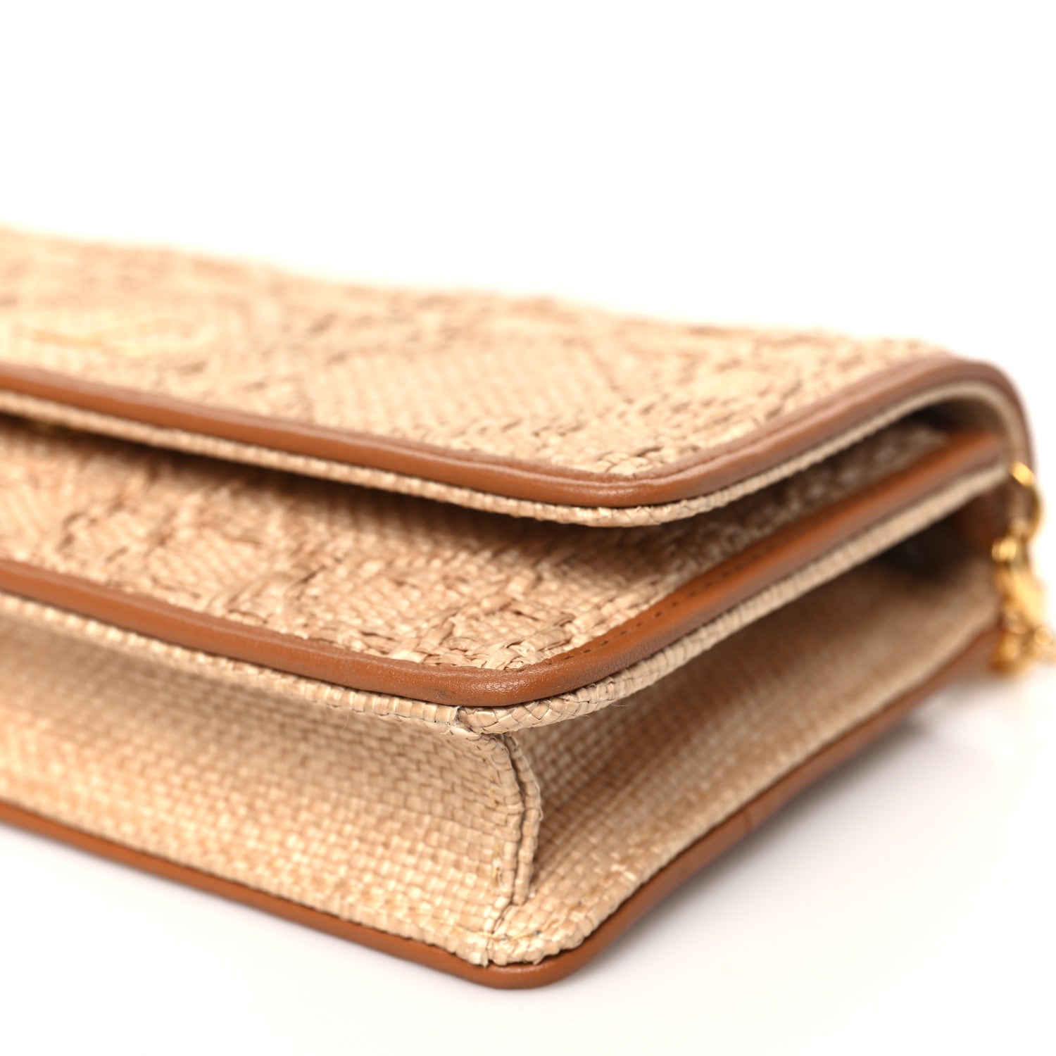 Christian Dior Raffia Macro Cannage Miss Caro Pouch With Chain Natural 9 of 9