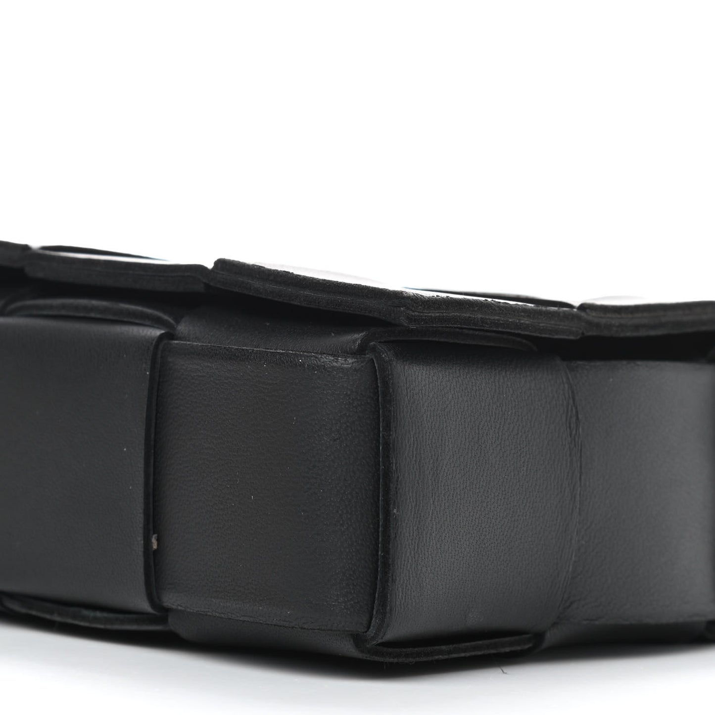 Lambskin Maxi Intrecciato Cassette Crossbody Bag Black