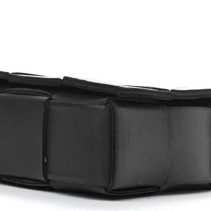 Bottega Veneta Lambskin Maxi Intrecciato Cassette Crossbody Bag Black 9 of 9