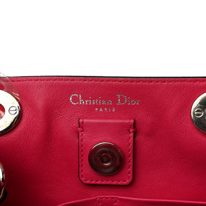 Christian Dior Smooth Calfskin Medium Tri-Color Diorissimo Tote Orange Fuchsia Red 7 of 12