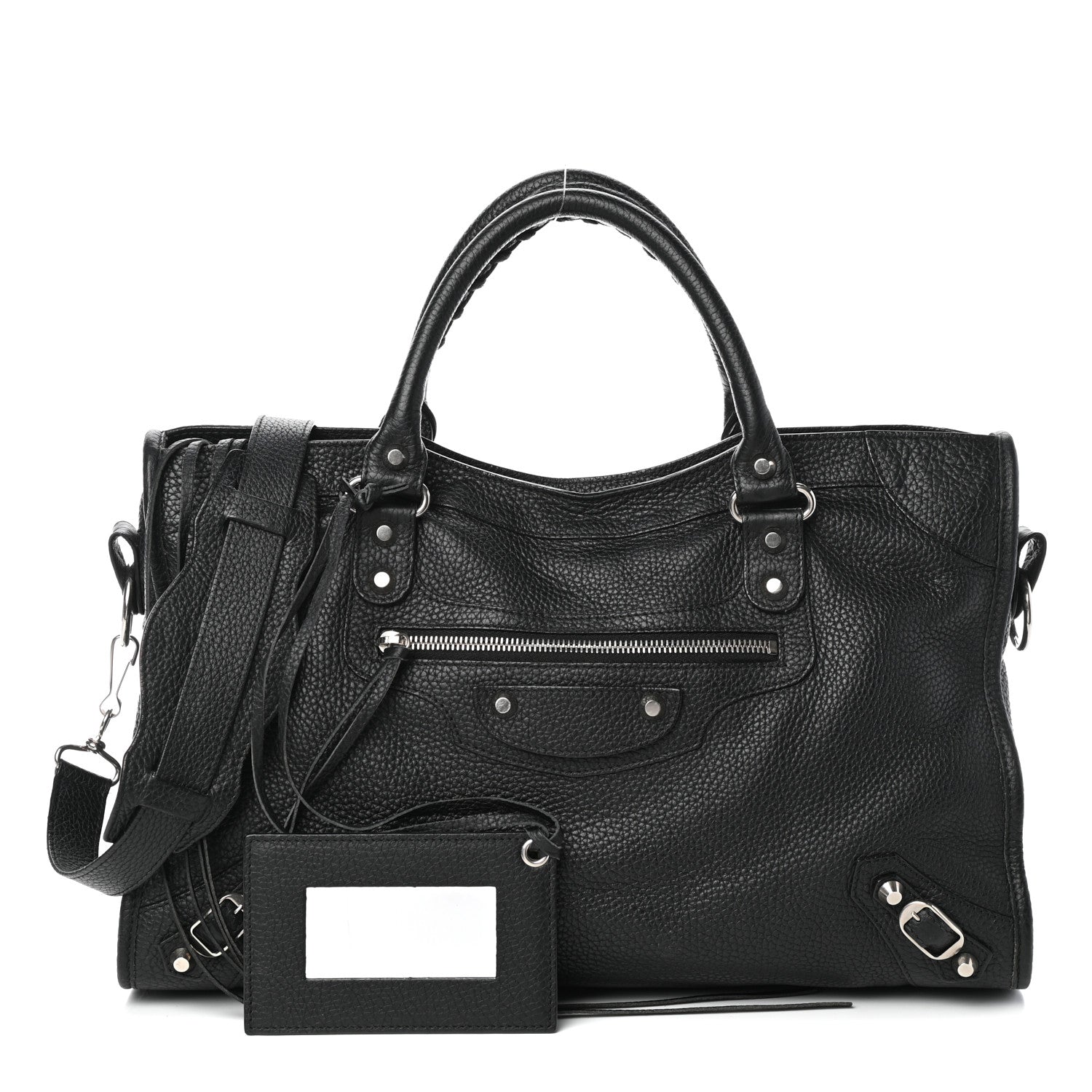 Balenciaga Vibrato Calfskin Classic Silver Hardware City Black 1 of 8