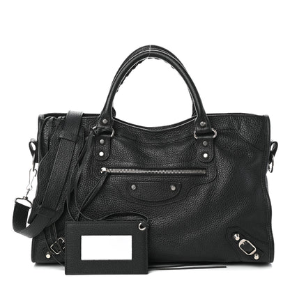 Balenciaga Vibrato Calfskin Classic Silver Hardware City Black 1 of 8
