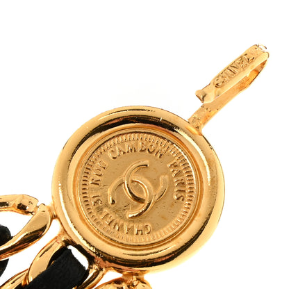 Chanel Lambskin Chain CC Medallion Belt Black Gold 4 of 4