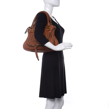 Chloe Calfskin Small Marcie Satchel Tan 3 of 8