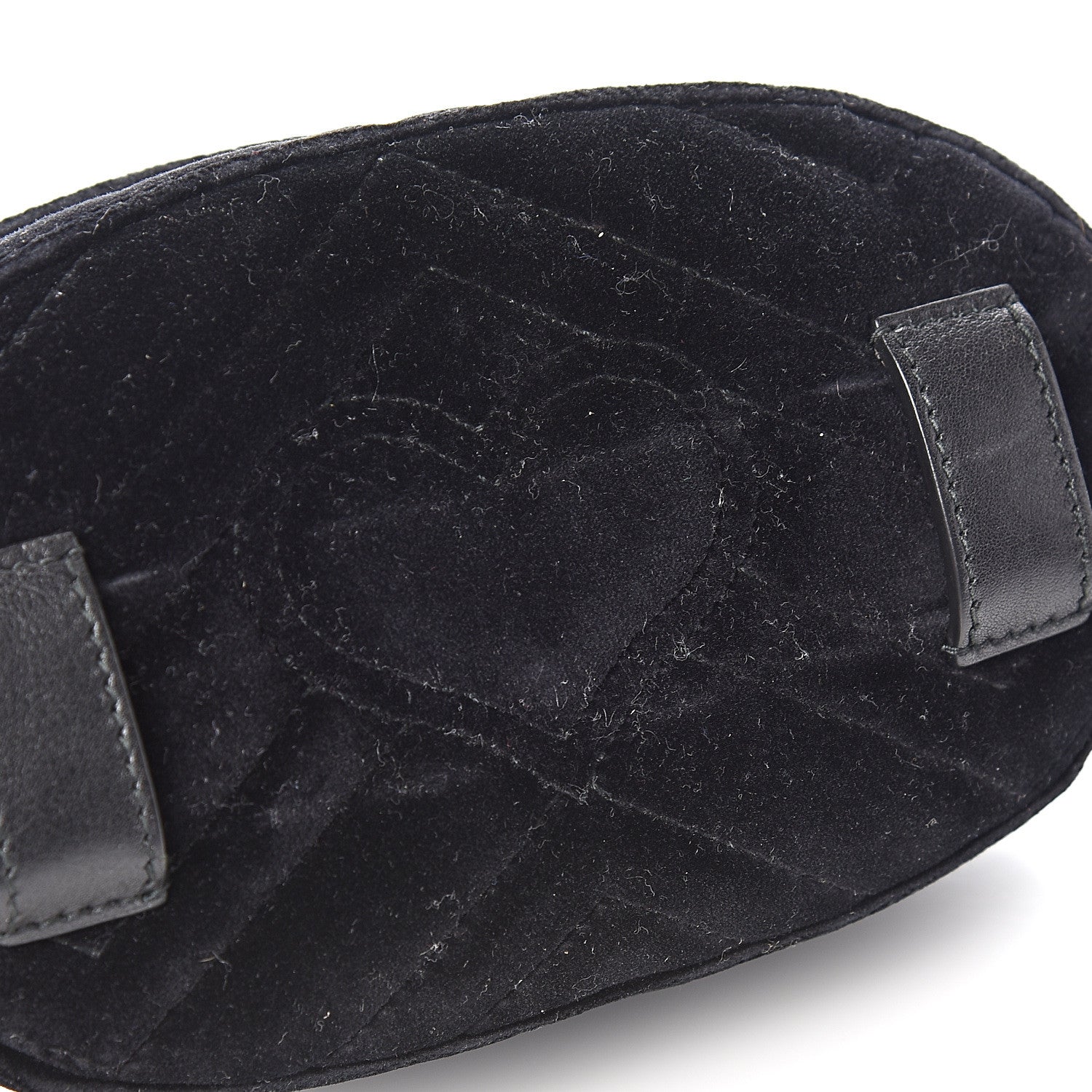 Gucci Velvet Matelasse GG Marmont Belt Bag 85 34 Black 11 of 11