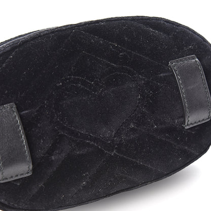 Gucci Velvet Matelasse GG Marmont Belt Bag 85 34 Black 11 of 11