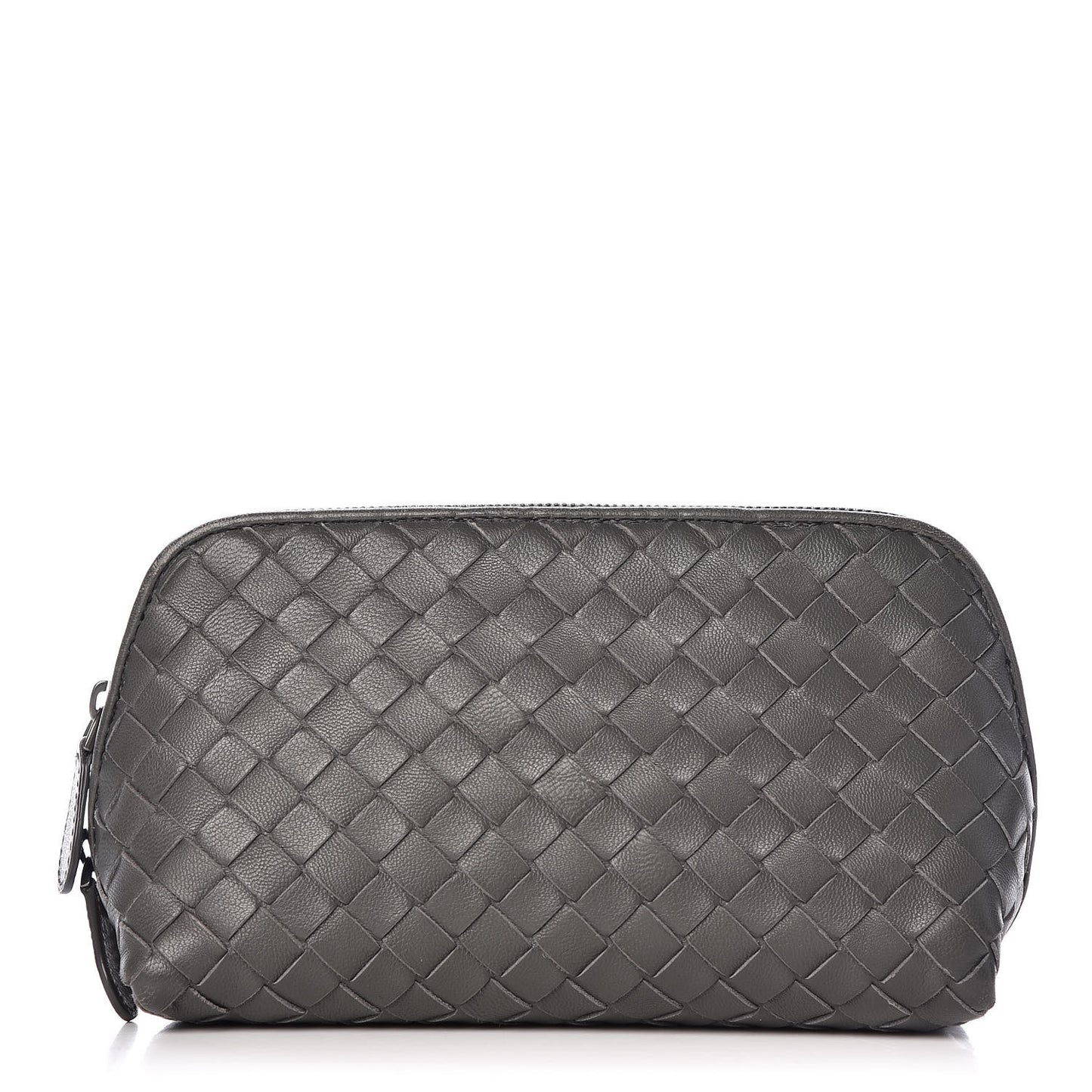 Nappa Intrecciato Cosmetic Pouch Grey