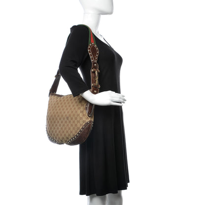 Gucci Monogram Pelham Studded Shoulder Bag Brown 2 of 19
