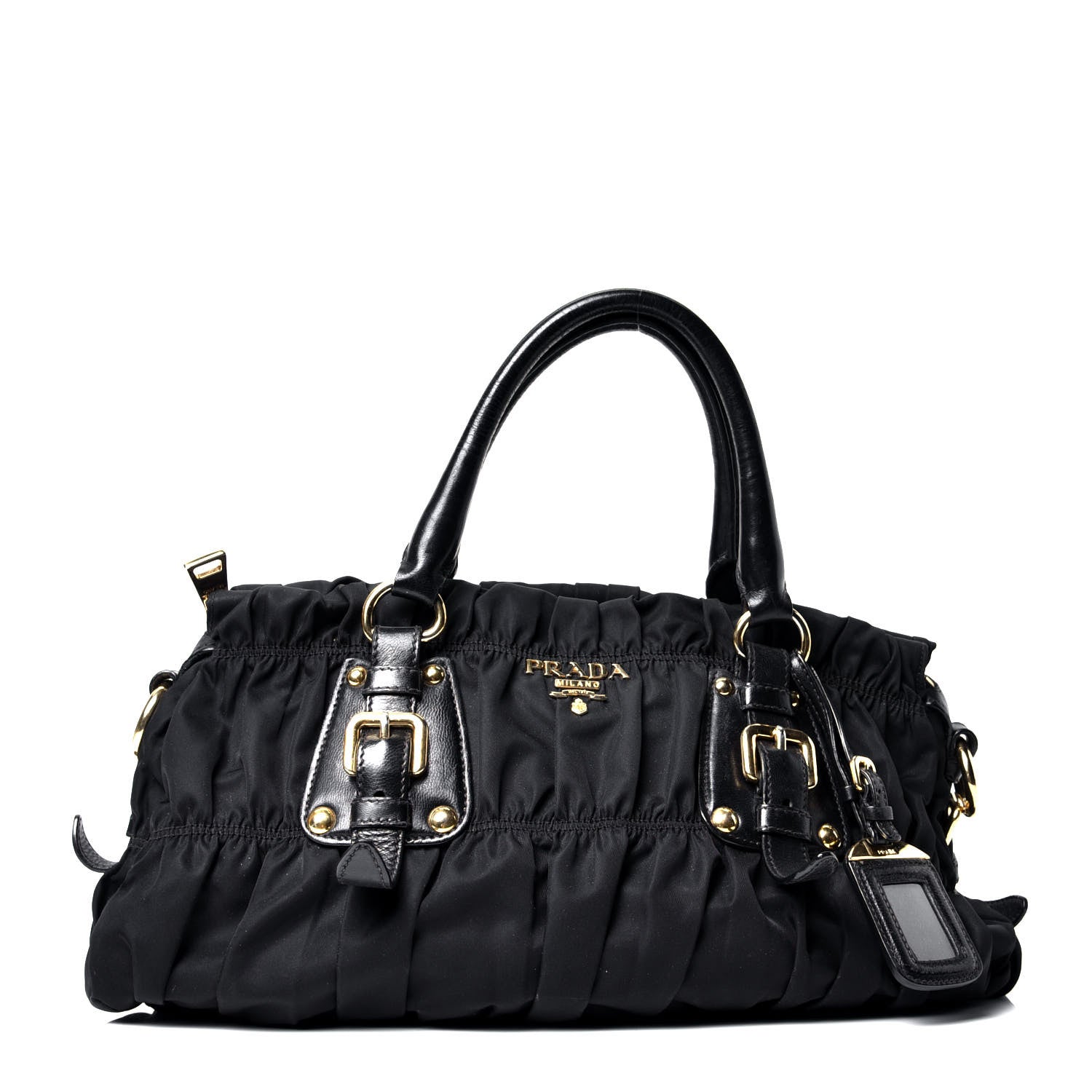 Prada Tessuto Nylon Gaufre Shopping Satchel Black 1 of 4