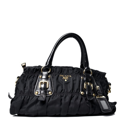 Prada Tessuto Nylon Gaufre Shopping Satchel Black 1 of 4