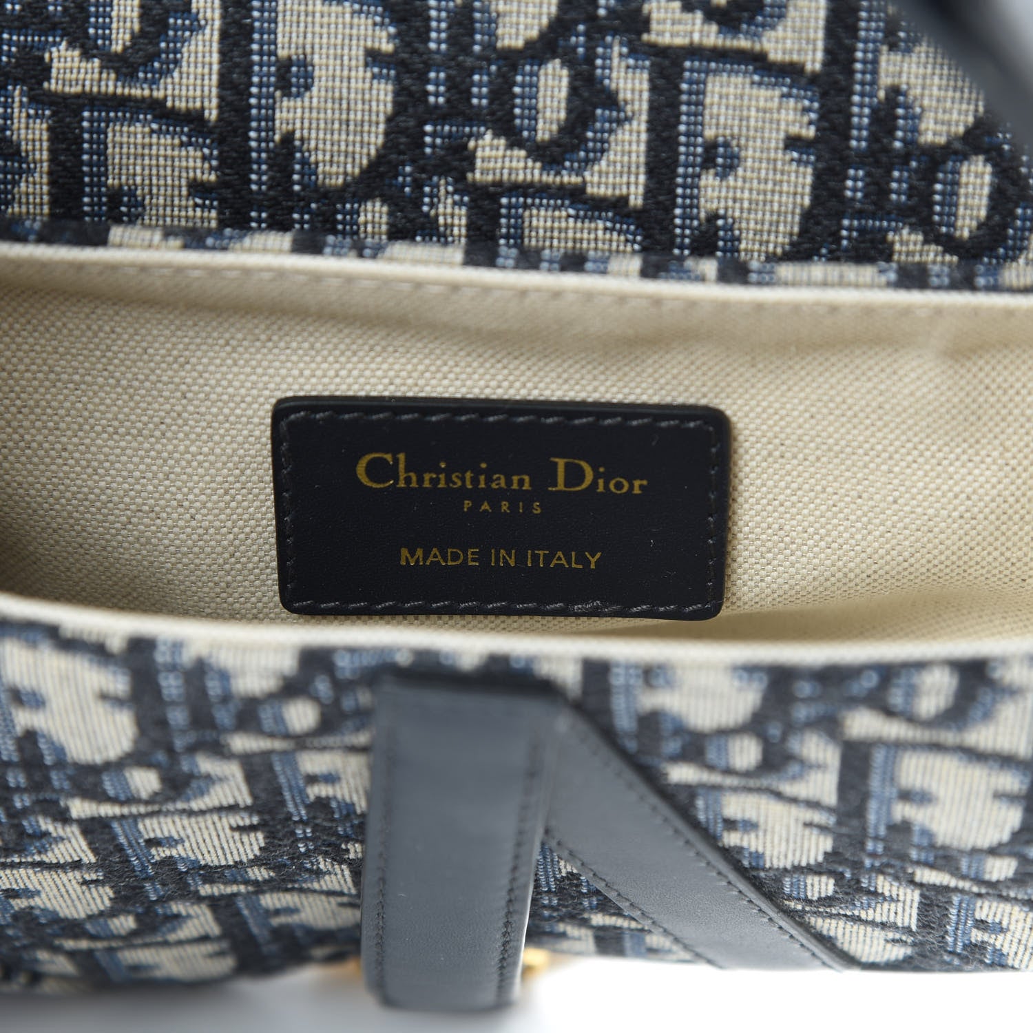 Christian Dior Oblique Mini Saddle Bag Blue 6 of 12