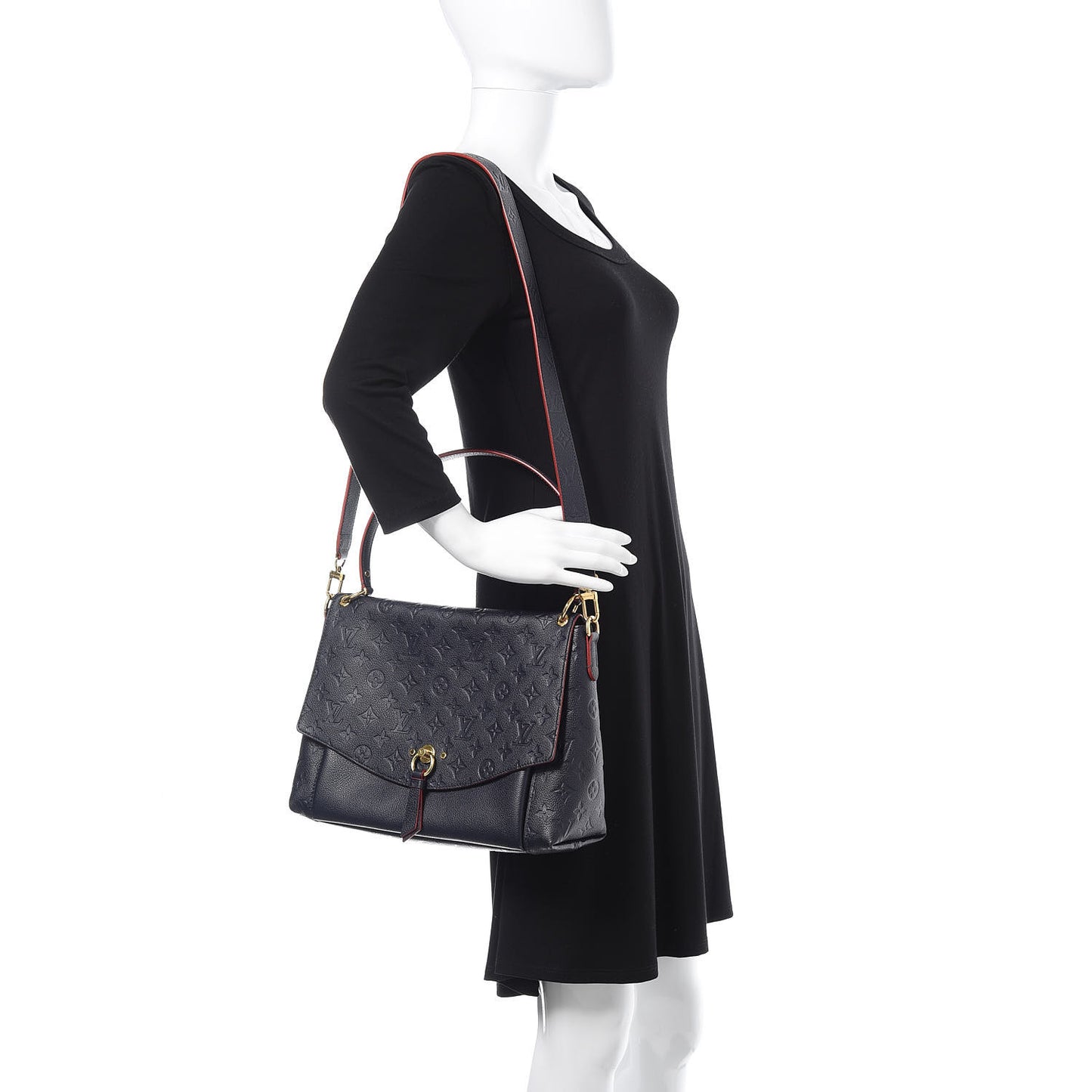 Empreinte Blanche MM Marine Rouge
