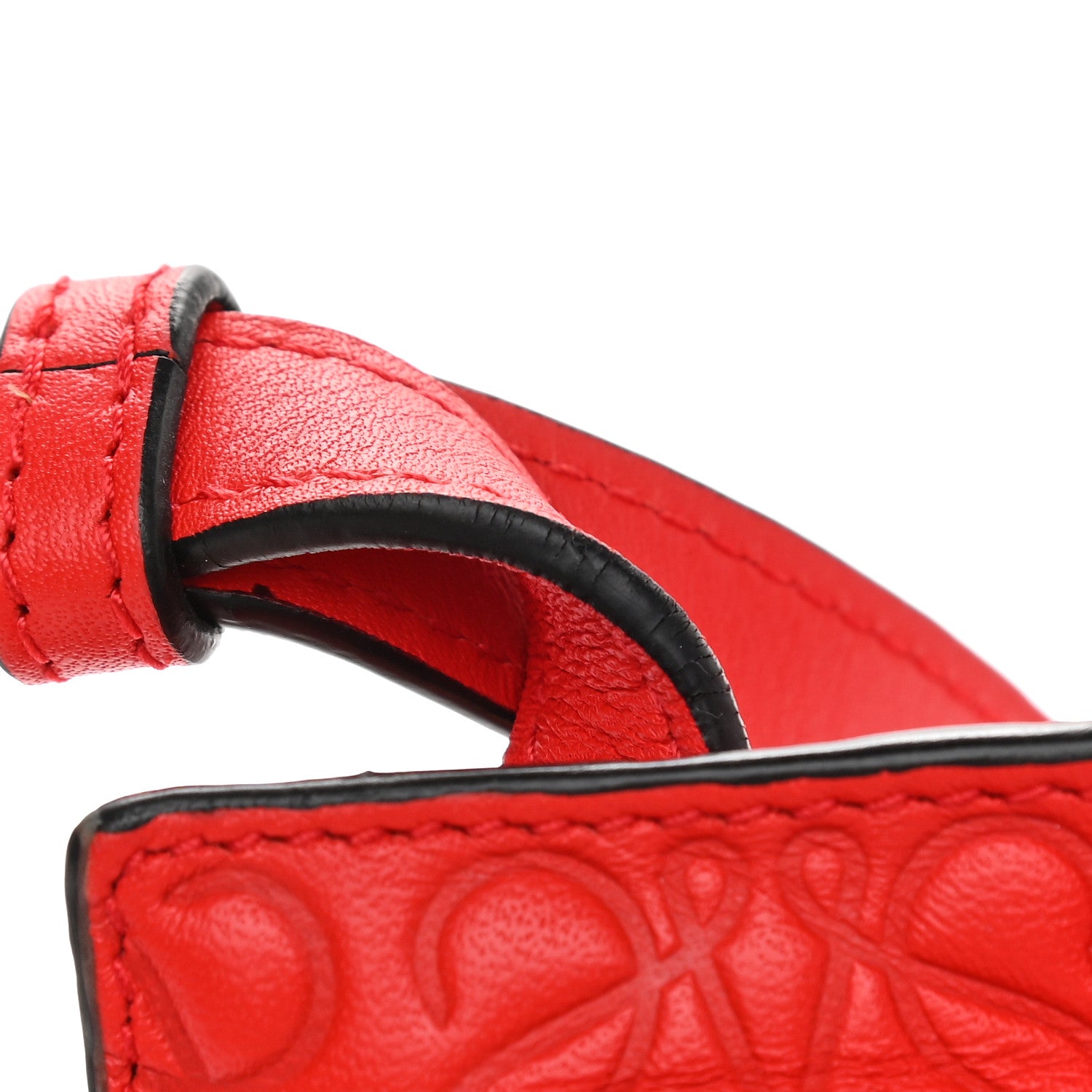 Loewe Calfskin Embossed Mini Repeat T Crossbody Bag Red 10 of 10