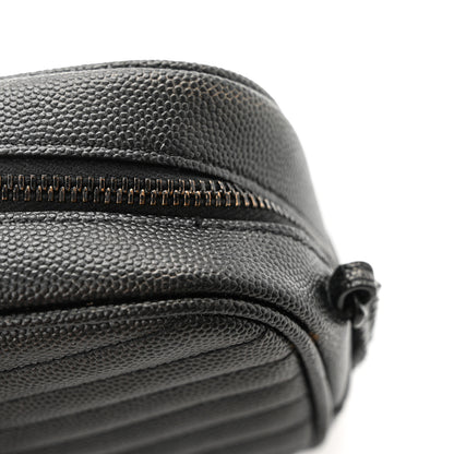 Saint Laurent Grain De Poudre Matelasse Monochrome Monogram Mini Lou Camera Bag Black 12 of 13